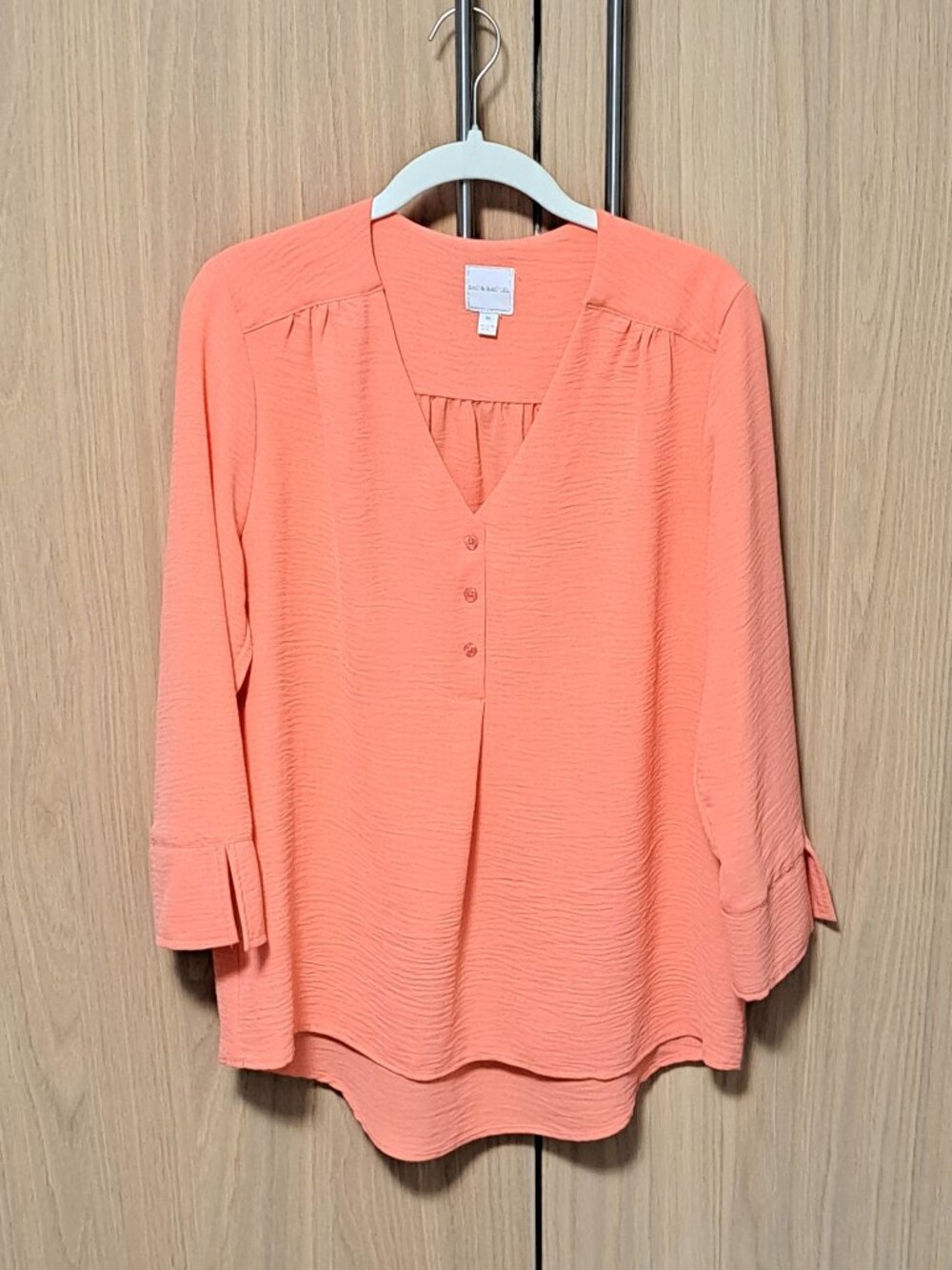 Zac & Rachel Orange Textured Blouse